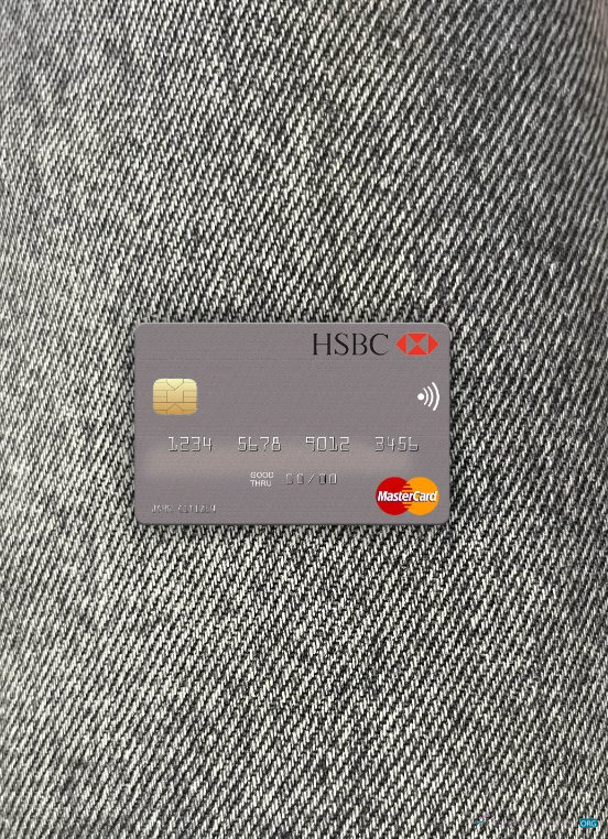 Download Egypt HSBC Bank mastercard photolook front Photoshop template